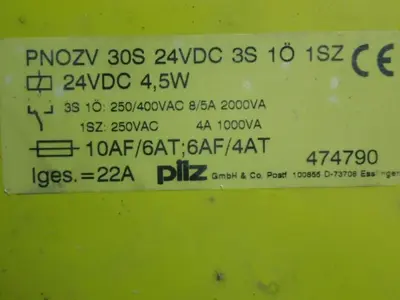 USED PILZ PNOZV30S24VDC