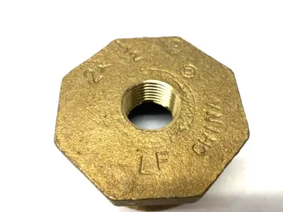 None | Brass Reducer Fitting 2" Male NPT to 1/2" Female NPT - New Other