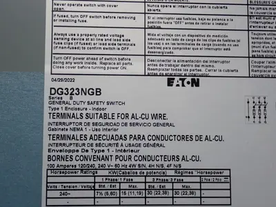 Eaton 100 A General Duty Switch