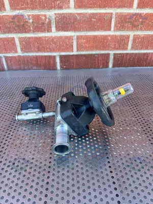 USED 2- ITT PURE FLO RA25MAX DIAPHRAGM VALVE W/ 1 1/2" TO 3/4" SANITARY FITTING