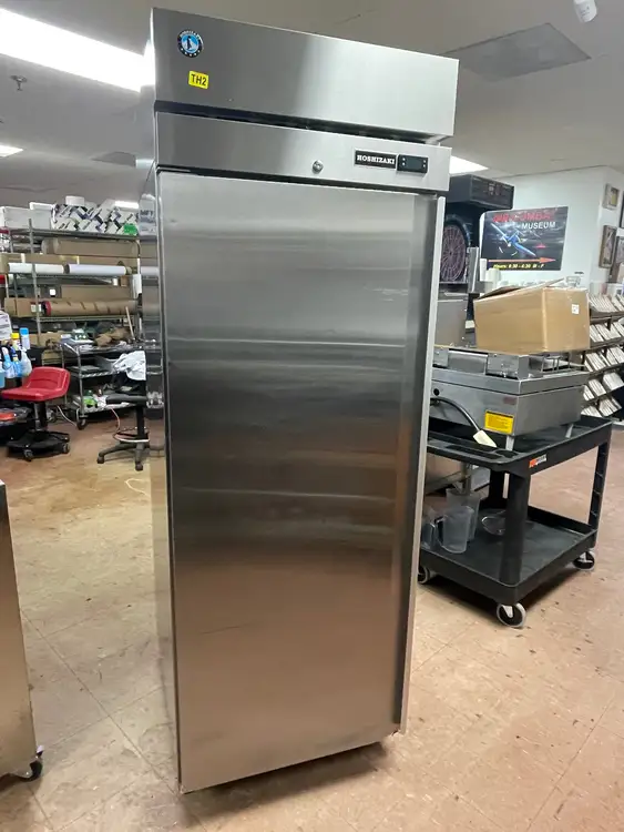 Used Hoshizaki Used 27 1/2" Hoshizaki R1A-FS Stainless Solid Door Reach-In Refrigerator - TH2 Refrigerators Illinois US | Falcon Restaurant Supply #1374847