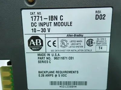 Used ALLEN BRADLEY 1771IBN PLC Input & Output Ohio US | HGR 24 #879920