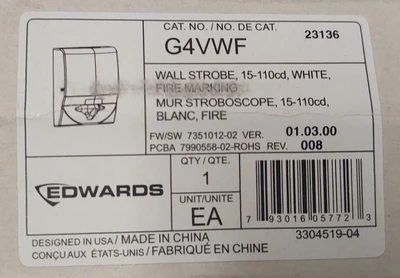 NEW Edwards G4SWF