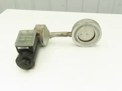 Krom Schroder MB-7NQ3 Butterfly Valve 4" DN100 Wafer Style Solenoid Actuator
