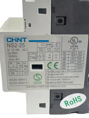 NEW CHINT NS2-25 CIRCUIT BREAKER NS225