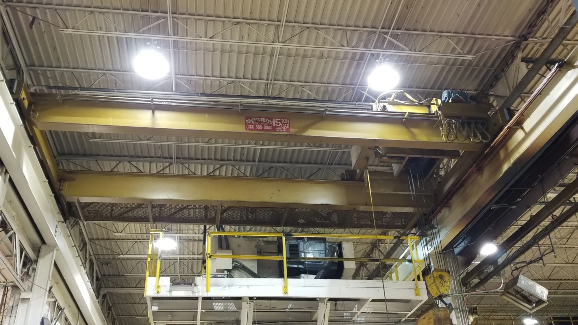 USED TRDG 15 TON OVERHEAD BRIDGE CRANE