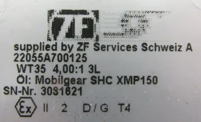 NEW ZF WT35 GEAR REDUCER 22055A700125