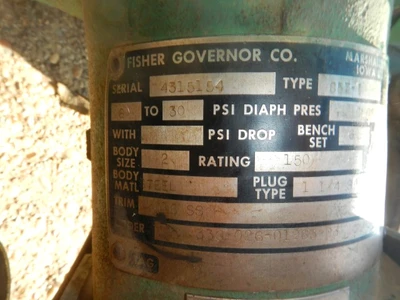 Fisher 2" 150 Rating, WCB Steel Flanged Control Valve