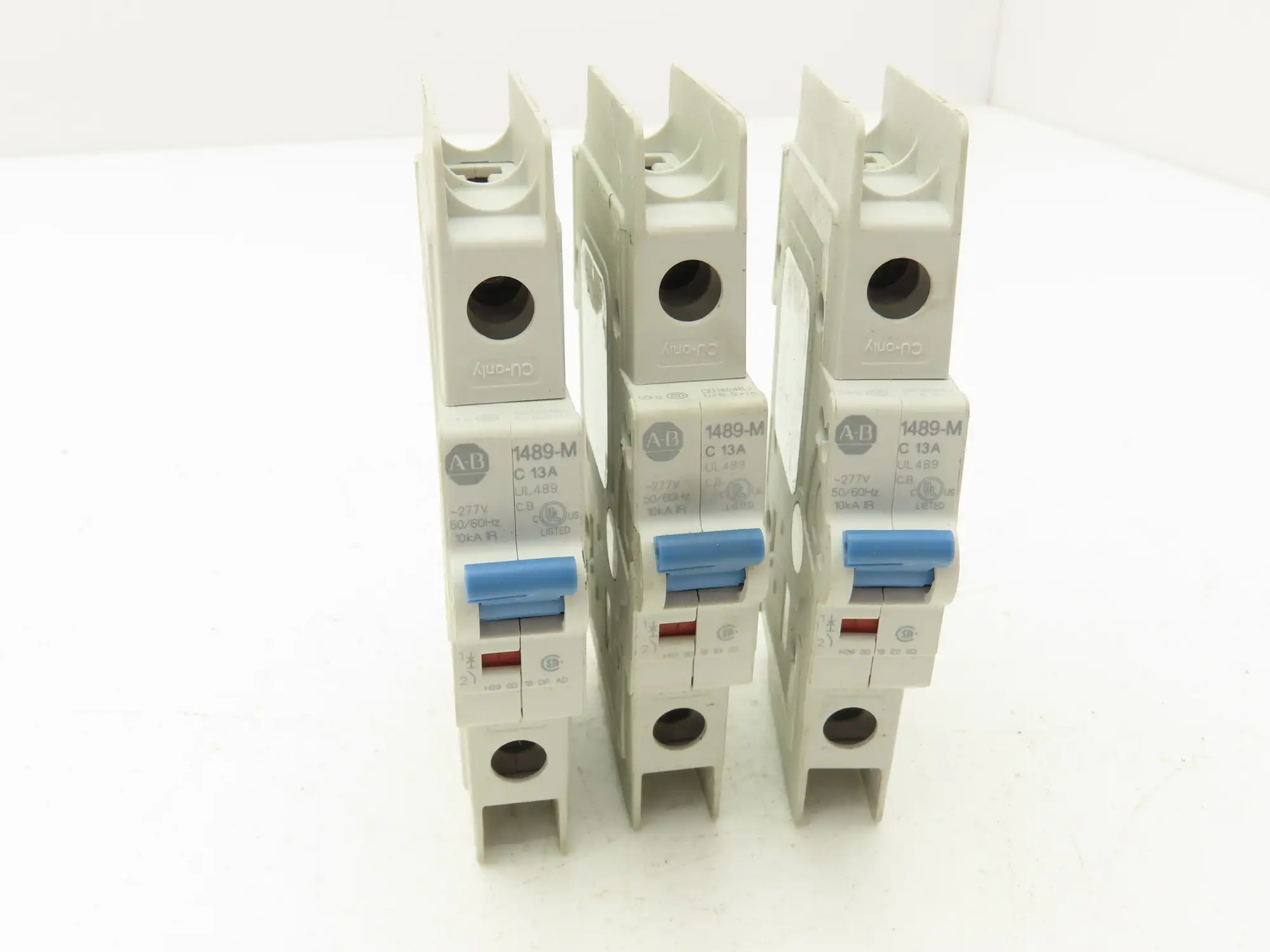 Allen Bradley 1489-M1C130 Circuit Breaker 13A 1 Pole 480 VAC Ser D Lot of 3