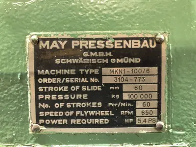 USED MAYPRESS MKNI-100/6