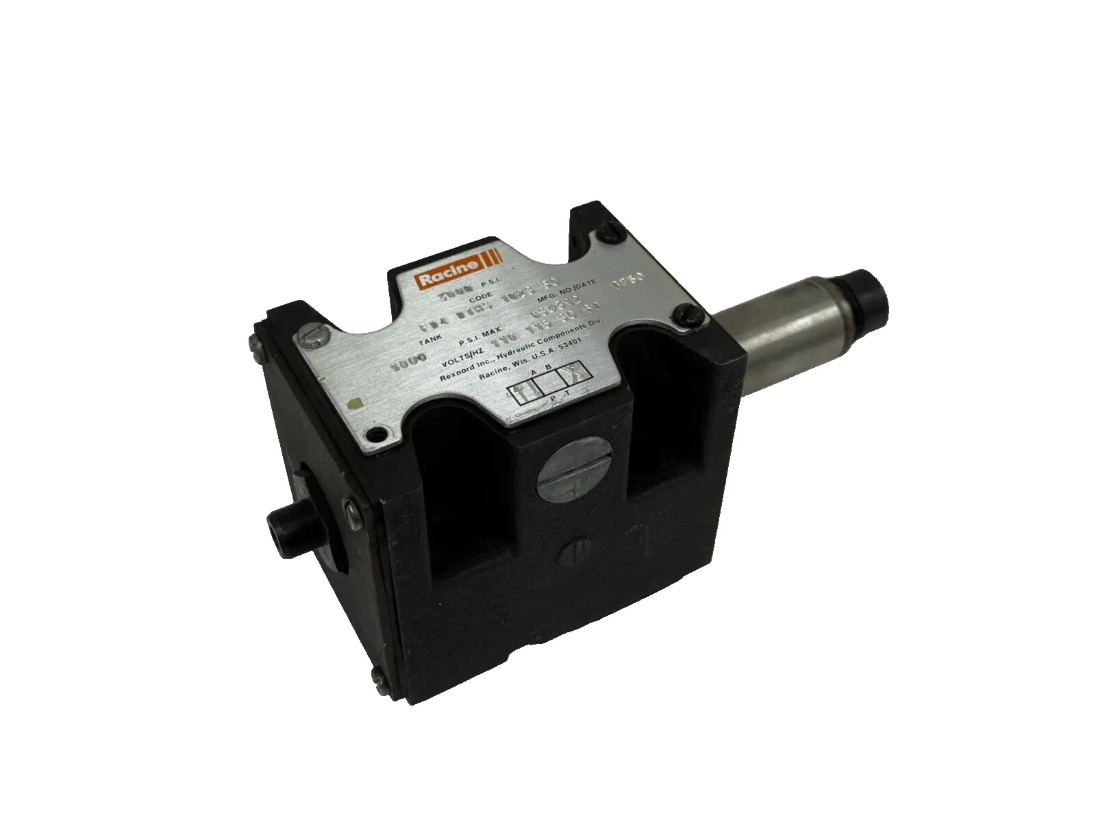 NEW RACINE FD4-DTHS-102S-50 SOLENOID VALVE 654312 *NO SOLENOID*