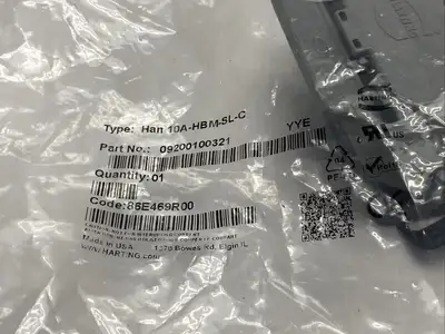 New | in-Stock HARTING 09200100321,Han 10A-HBM-SL-C Connector Accessories Michigan US | Maverick Industrial Sales #1454270