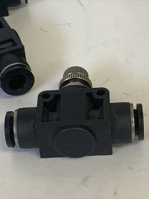 Pneumadyne Flow Control  Valve Inline 3/8 Part #CPFC375 (Lot Of 7) Fast Shipping