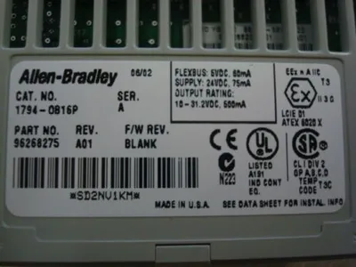 Allen Bradley 1794-OB16P/A 24VDC Source Output Rev. A01 Used