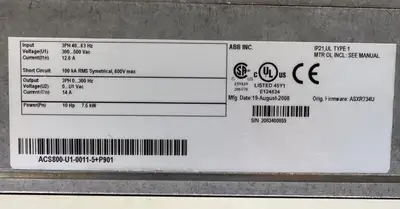 USED ABB ACS800-U1-0011-5+P901