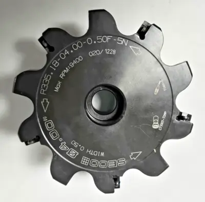 Seco R335.18-04.00-0.50F-5N Indexable Slotting Disc Milling Cutter 4" Diameter