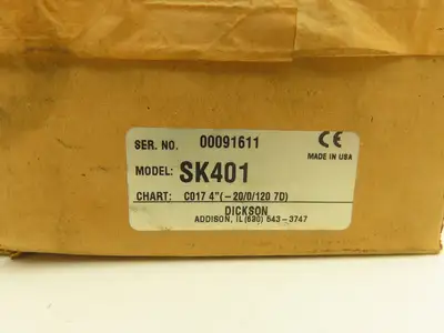 Dickson SK401 Circular Chart Data Temperature Recorder 200+ Charts