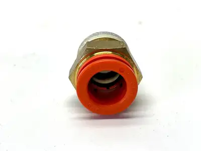KQ2S13-37AS | SMC  Hex Head Connector Fitting 1/2" One Touch 1/2" NPT LOT OF 6 - Used