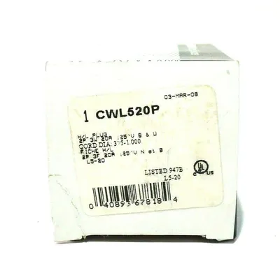 3 NEW COOPER CWL520P PLUGS