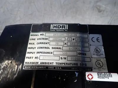 Used HDR ZF248070CFK Electrical Controls | HGR 24 #748089