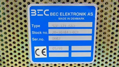 BEC Elektronik AS BUF-121-SIO Operator Interface BEC 121 Single I/O Used