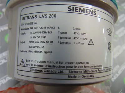 Siemens 7ML5731-1AG11-1CA0Z SITRANS LVS 200 Vibrating Level Switch 235mm New NIB