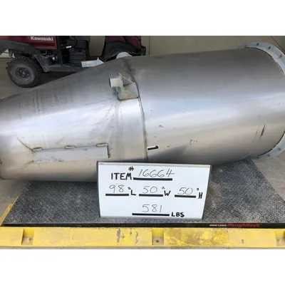 Used 50 Cubic Foot Stainless Steel Hopper Bin Receiver