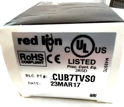 NEW REDLION CUB7TVS0 PANEL MOUNT TIMER