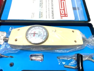 USED SPI ANALOG MECHANICAL FORCE GAUGE 45LB/22.67KG