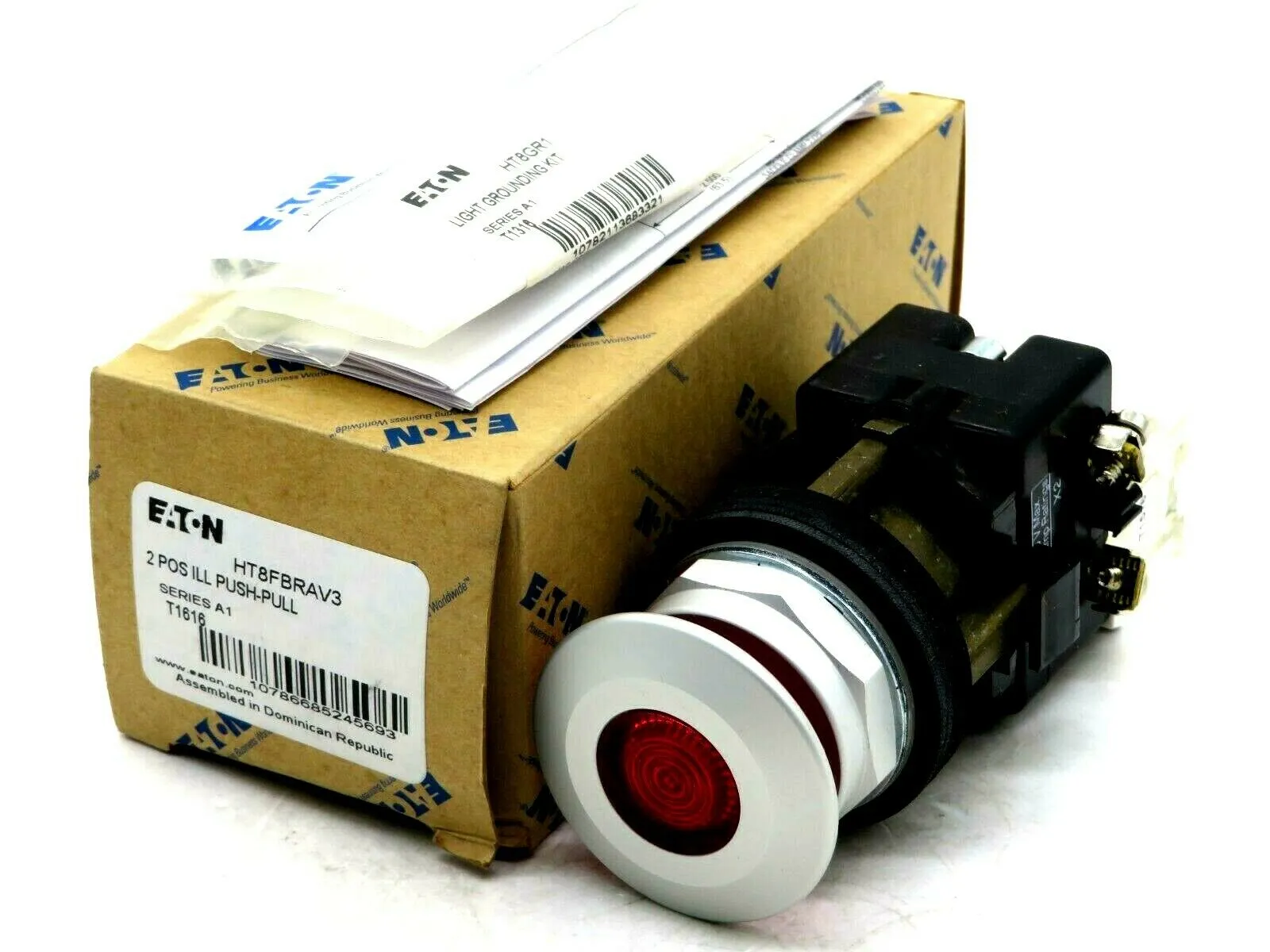 NEW EATON HT8FBRAV3 2 POSITION ILLUMINATOR PUSH PULL