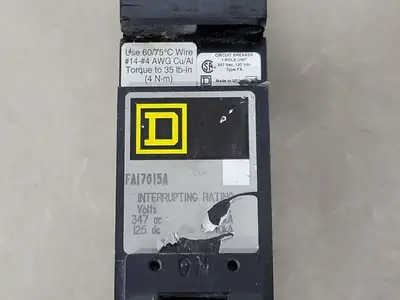 USED SQUARE D FH17015A