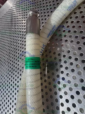 USED SANI TECH STHT-W-0750 96" SILICONE HOSE W/ 3/4" SANITARY FITTING