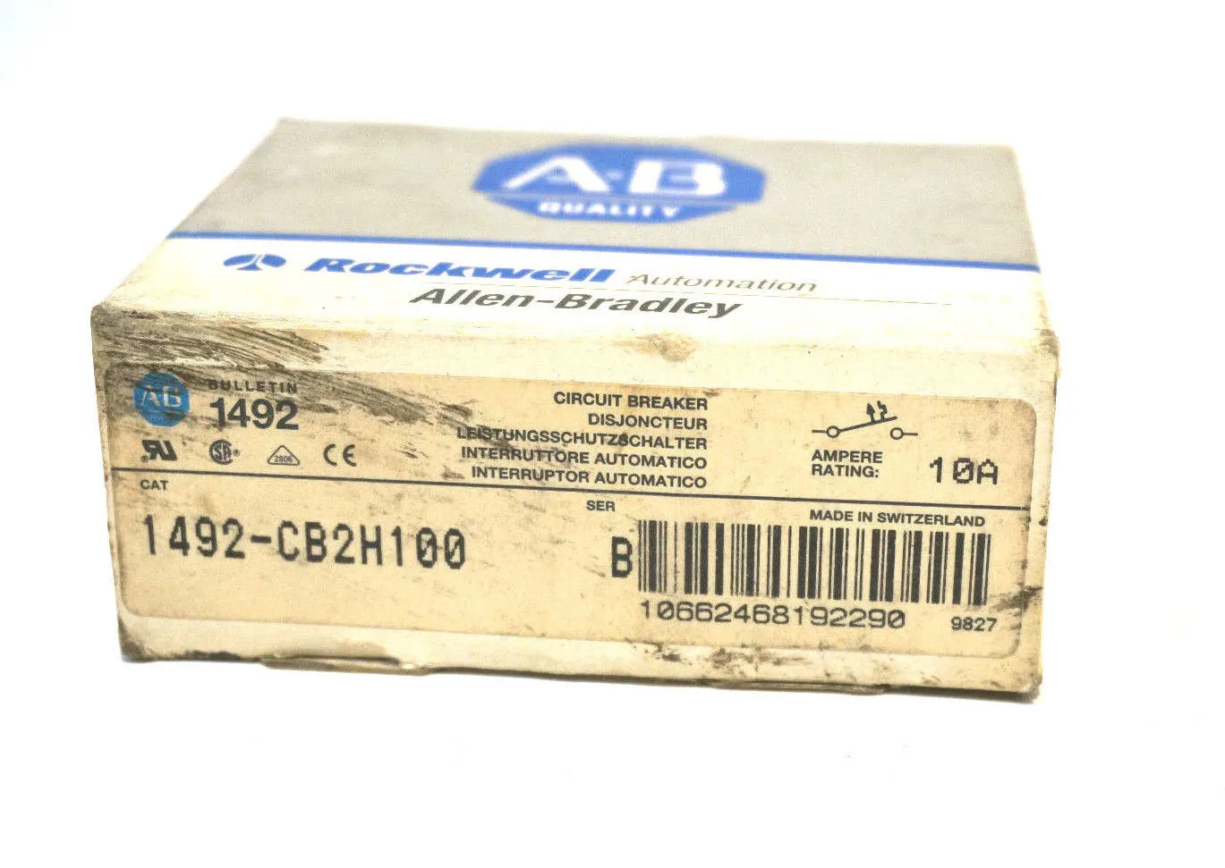 NEW ALLEN BRADLEY 1492-CB2H100 CIRCUIT BREAKER SER.B 1492CB2H100