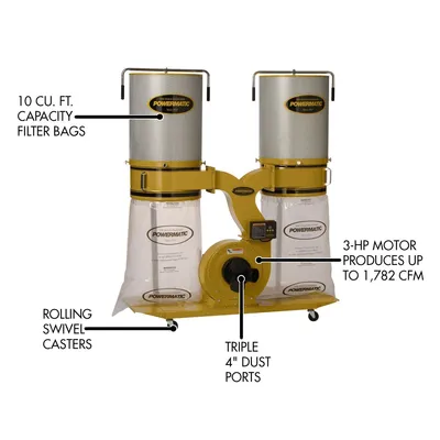 POWERMATIC PM1900TX-CK3 Woodworking Dust Collectors | Sierra Victor Industries (2)