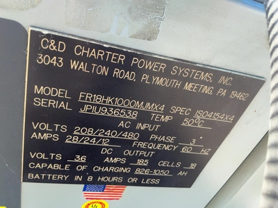 Used _UNKNOWN_ _UNKNOWN_ Rectifier - Battery Chargers Michigan US | Miedema Asset Management Group #1580109