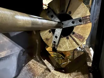 12.5" HOLLOW SPINDLE WARNER & SWASEY MODEL 4A (M-3580) SQUARE HEAD & 12' EXTENDED BED TURRET LATHE: YOBRO #24423