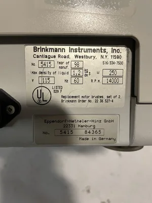 Eppendorf 5415C Benchtop Centrifuge 14000RPM