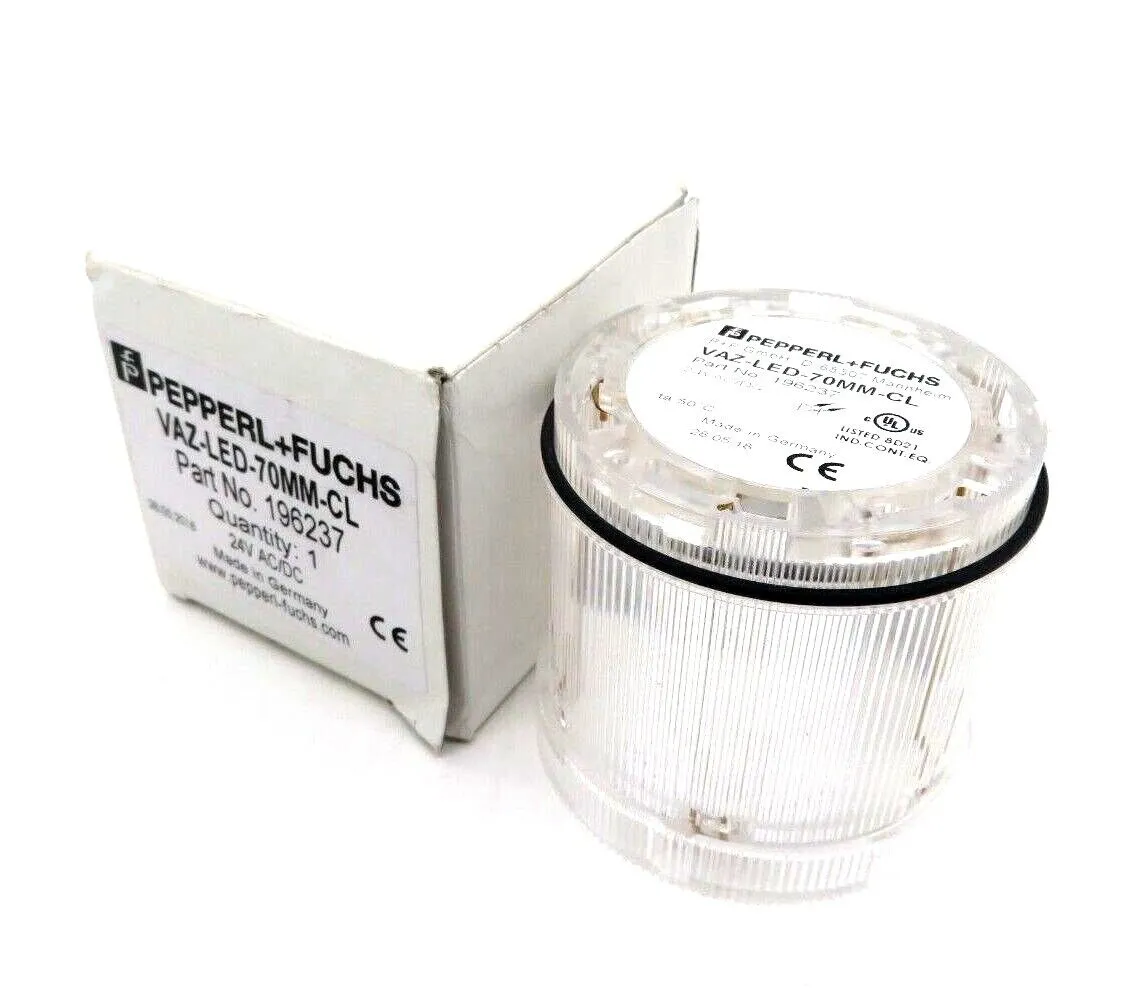 NEW PEPPERL & FUCHS VAZ-LED-70MM-CL STACK LIGHT 196237 VAZLED70MMCL