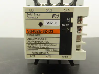 Fuji Electric SS402E-3Z-D3 Solid State Contactor Relay 240vac 50/60Hz .4A