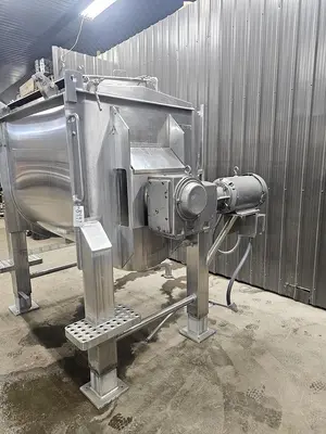 Used Feldmeier Ribbon Blender, 50 Cubic Feet, 304 Stainless Steel
