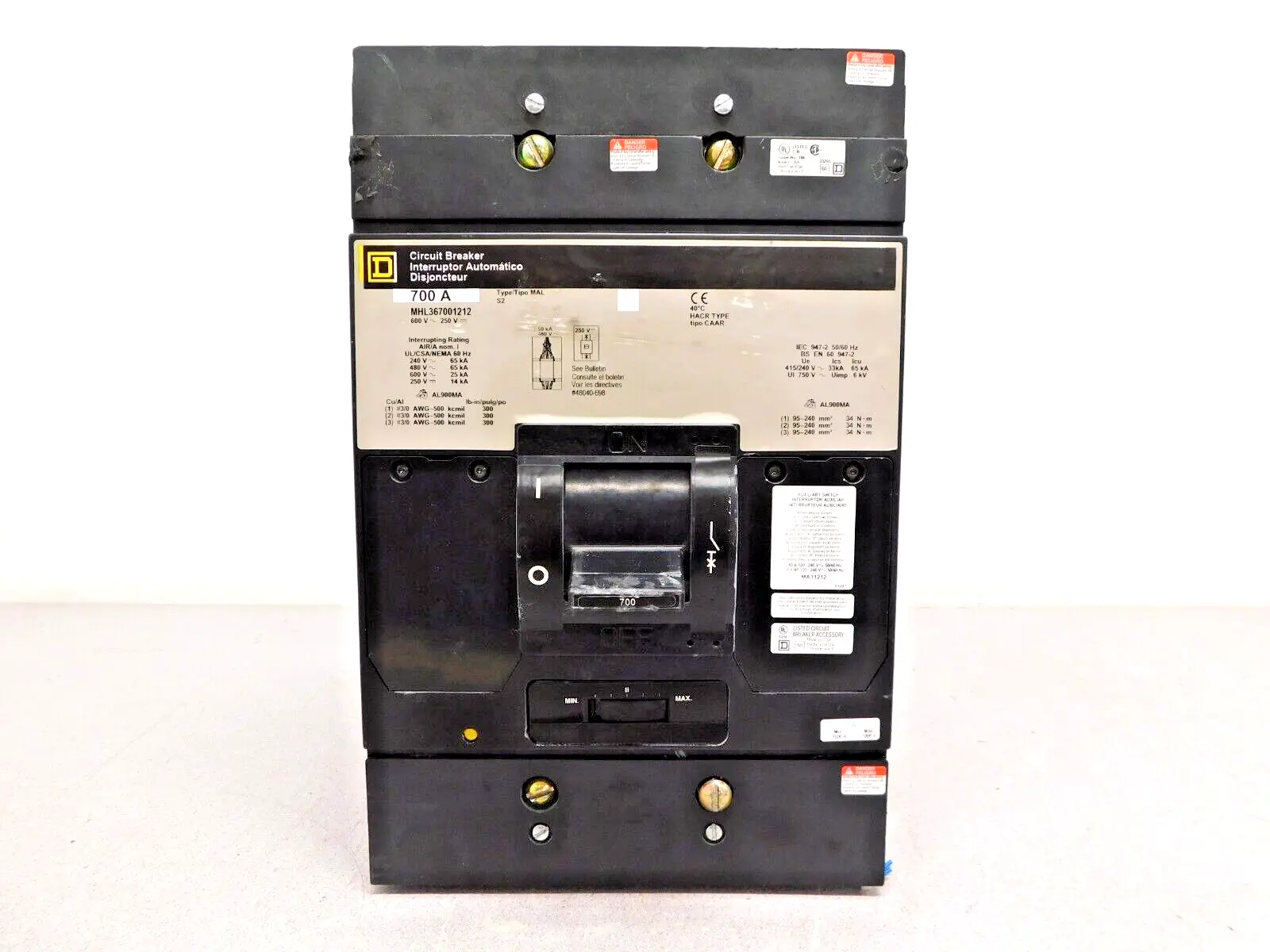 Used Square D MHL367001212 Circuit Breakers Ohio US | Equipment Recovery Corp. #1331066