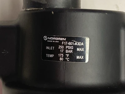 Used NORGREN F17-601-A3DA Air Filtration Units Ohio US | Surplus Asset Holdings #1508210