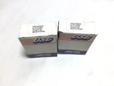 Ametek 047001A Pressure Gauge 2-1/2″ C505A 30-0-15PSI 1/4NPT LM   (Lot of 2)