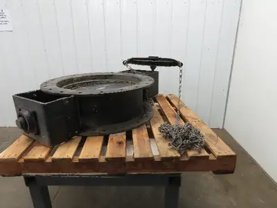 Multi-Fab 24" Flanged Butterfly Damper Valve Manual Chainwheel Operator