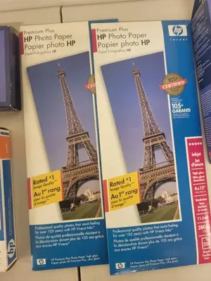 Lot of HP and Epson Photo Paper Packs and PictureMate Accessories