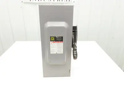Square D HU363 Safety Disconnect Switch 100 Amp 600V 3 Pole Ph Non-Fusible