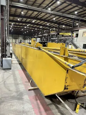 30 TON X 61'8" ZENAR DOUBLE GIRDER OVERHEAD BRIDGE CRANE 40' LIFT, CLASS D : YOBRO #25191