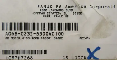 NEW FANUC A06B-0235-B500#0100 SERVO MOTOR A06B0235B5000100