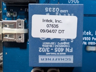 Intek 01011-5 RV950 RheoVac Power Input PCB Assembly Rev C Used