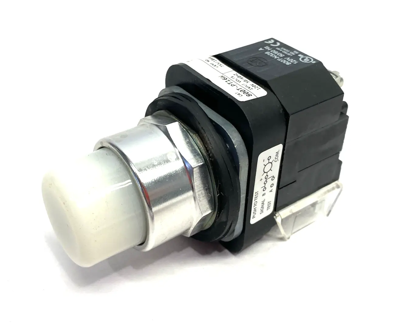 USED ALLEN BRADLEY SER. T ILLUMINATED PUSHBUTTON WHITE